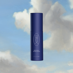Dieux Deliverance Serum on a blue and white cloud background.
