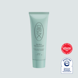 Dieux Skin Mercy Recovery Cream tube with National Eczema Association Seal of Acceptance and 2026 Allure Best of Beauty Award Winner