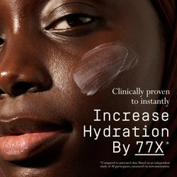 Image of a model with a swipe of Dieux Air Angel Gel Cream on her face.

Text: Clinically proven to instantly increase hydration by 77x.*

*compared to untreated skin. Based on an independent study of 30 participants, measured via instrumentation.