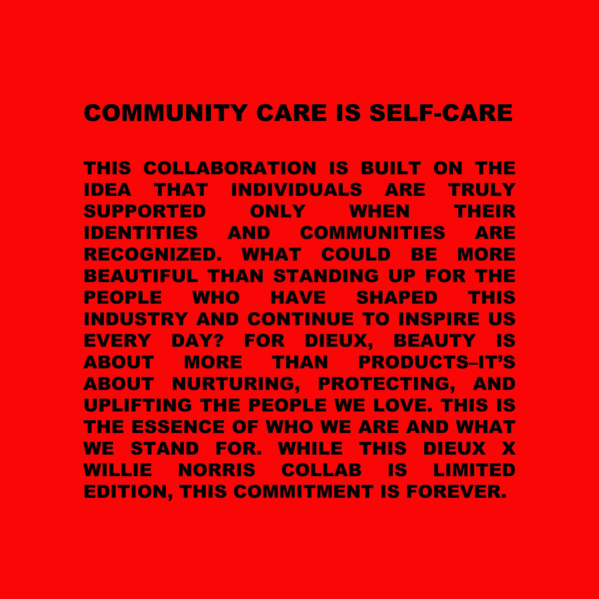 Community Is Self-Care explanation text