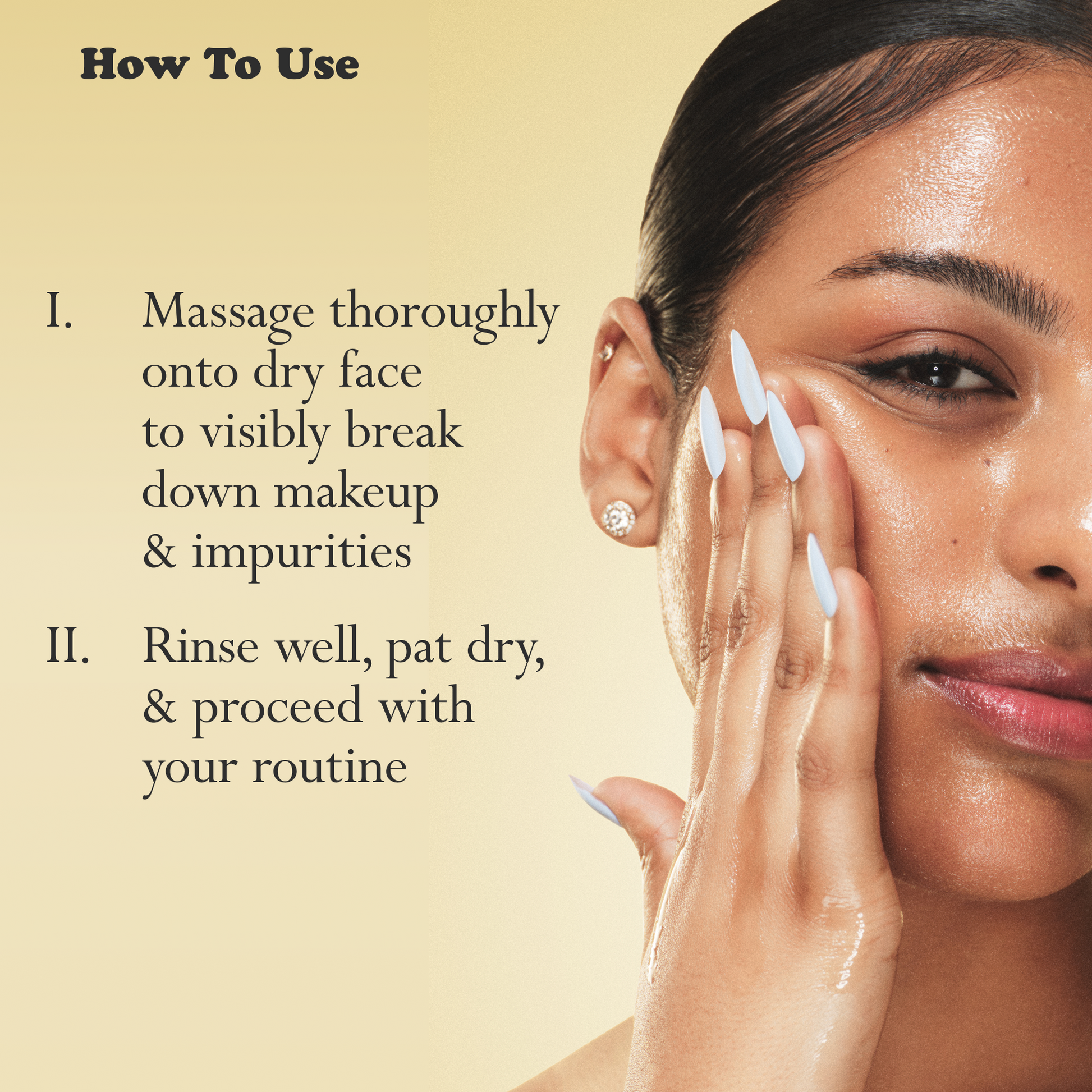 Dieux Ethereal Cleansing Oil how to use infographic