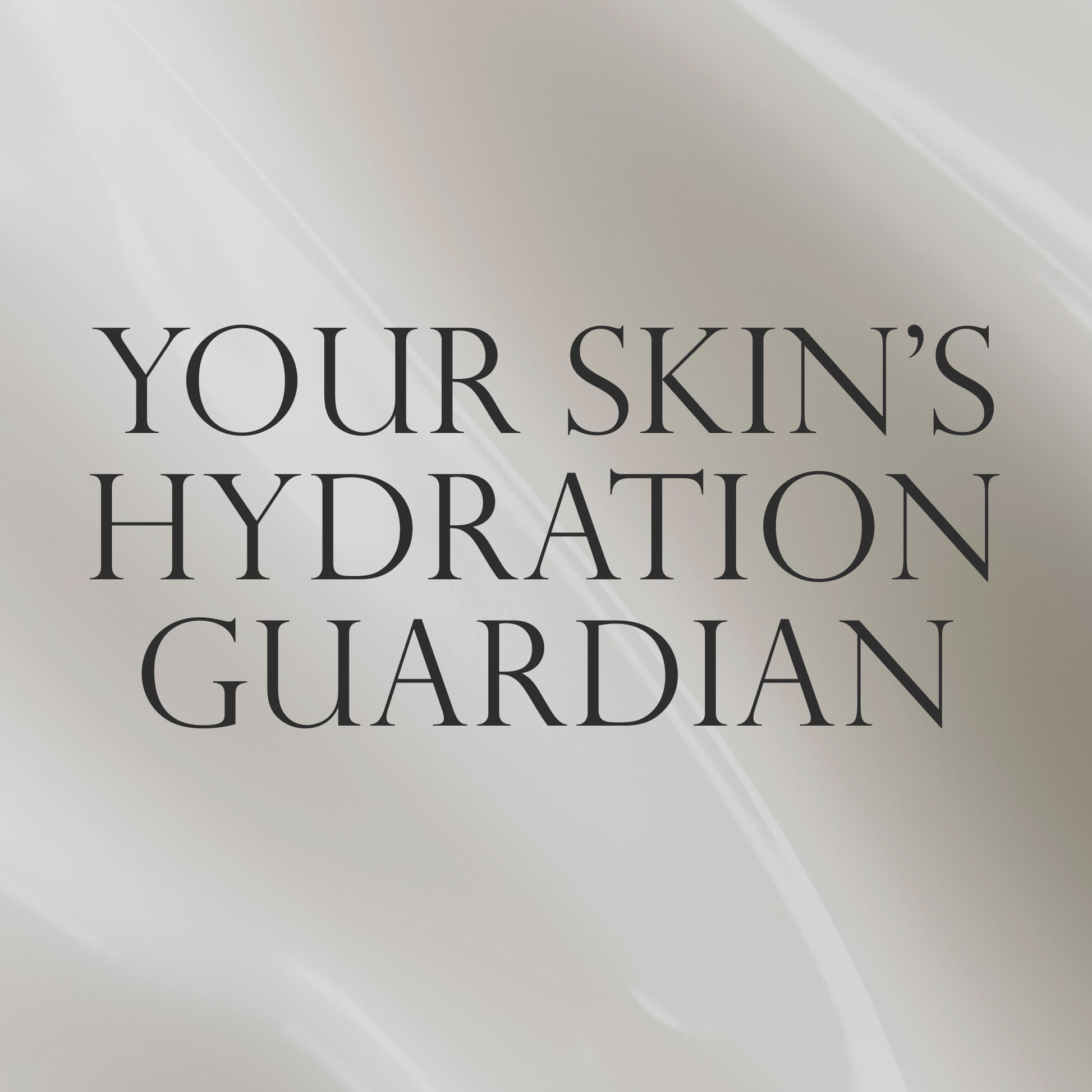 Text 'YOUR SKIN'S HYDRATION GUARDIAN' on a background of Dieux Air Angel Gel Cream texture