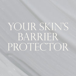 Swatch of Dieux Instant Angel Firming Moisturizer as the background.

Text: Your Skin's Barrier Protector.